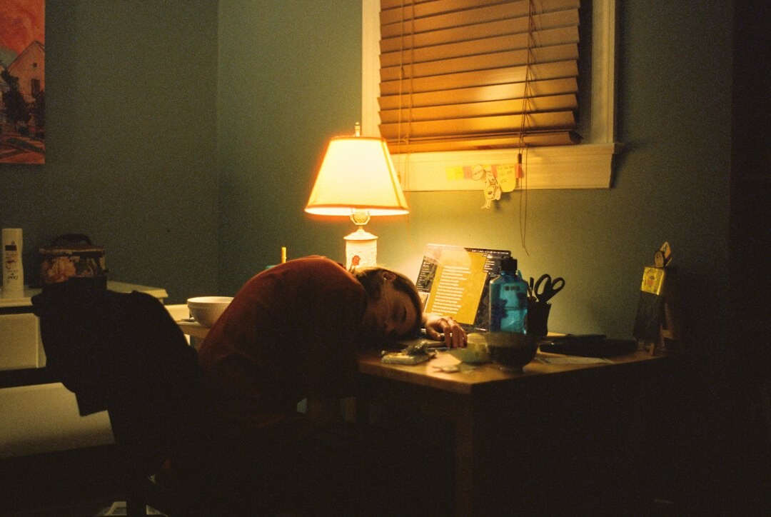 mystery writer at desk
