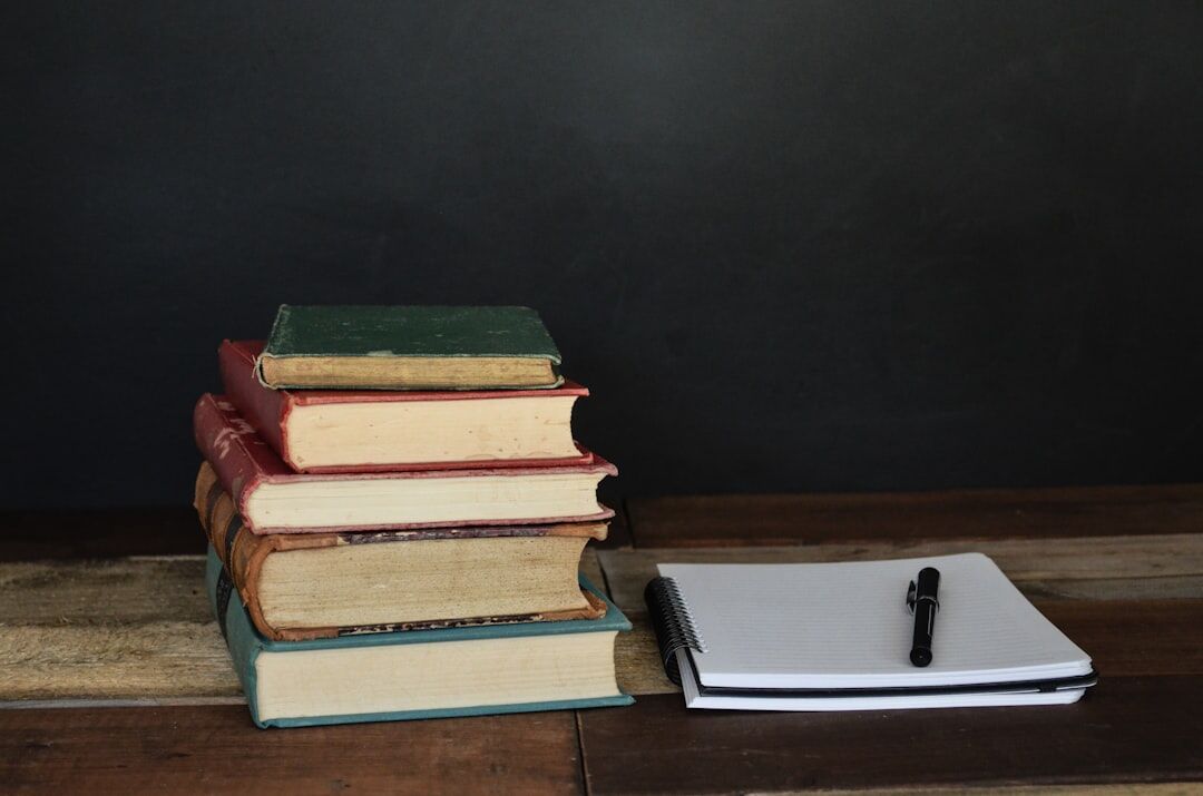 book manuscript on desk