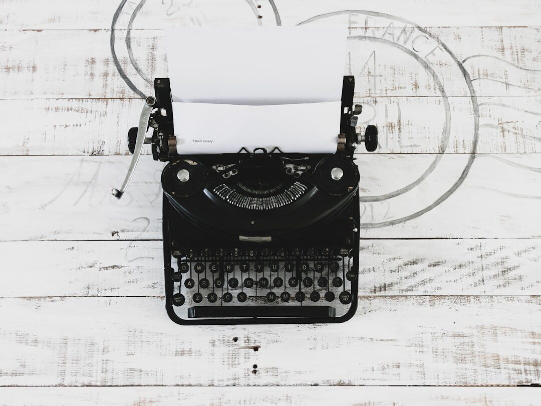 typewriter with paper