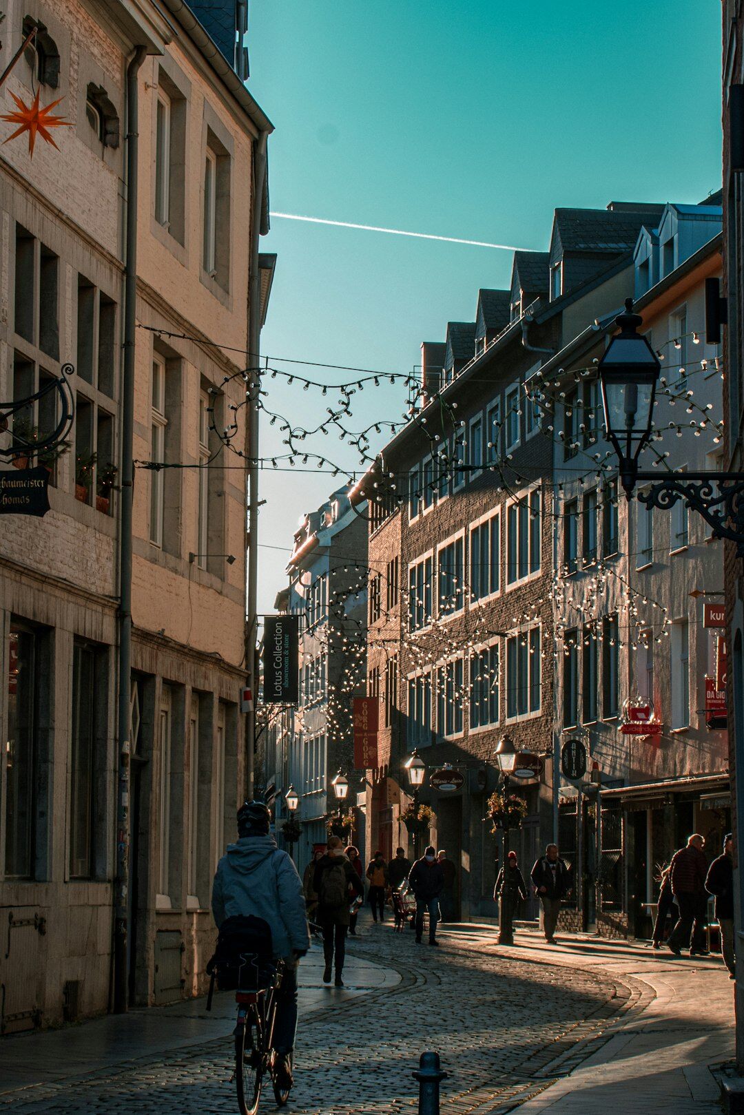 city street scene with people