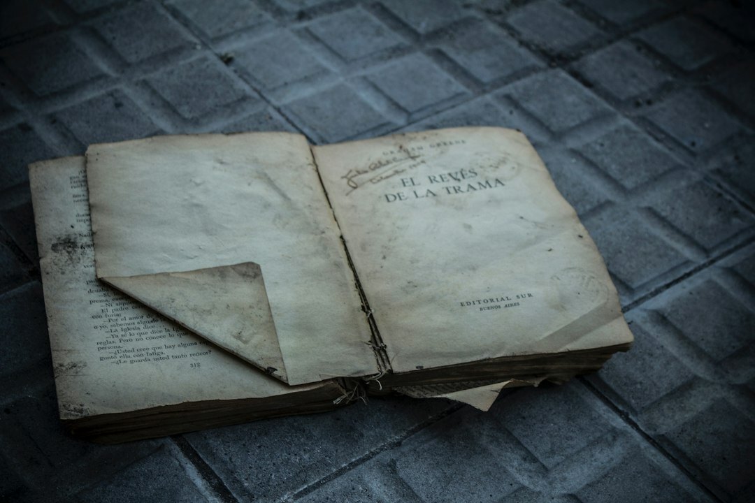 old letter in book